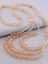 картинка Бусы из Халцедона, оранжевые, без замка 70 см от магазина Wolves