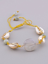 картинка Браслет Агат Ракушка Лабрадор 16 см от магазина Wolves