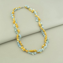 картинка Бусы 'SUNSTONES' Аквамарин Яшма 57 см от магазина Wolves