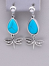 картинка Серьги 'Stainless Steel' Бирюза от магазина Wolves