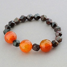 картинка Браслет 'SUNSTONES' Сердолик Гранат 17 см от магазина Wolves