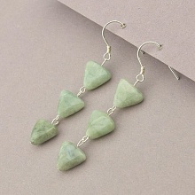 картинка Серьги 'SUNSTONES' Жадеит Серебро(925) от магазина Wolves