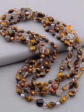 картинка Бусы Волосатик Тигровый глаз 52 см от магазина Wolves