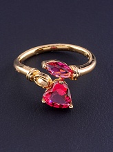 картинка Кольцо 'XUPING' Фианит  (позолота 18к) от магазина Wolves