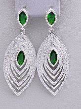 картинка Серьги 'XUPING' Фианит (родий) от магазина Wolves