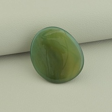 картинка Брошь из агата, зеленая, булавка 'SUNSTONES' 36х30 от магазина Wolves
