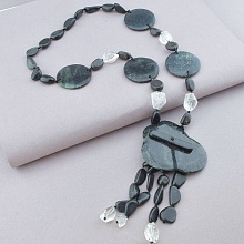 картинка Бусы Яшма Горный хрусталь 70 см от магазина Wolves