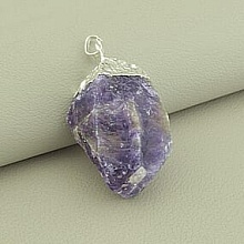 картинка Кулон Аметист 40х30мм от магазина Wolves