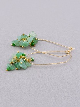 картинка Серьги 'Stainless Steel' Нефрит Чешский хрусталь от магазина Wolves