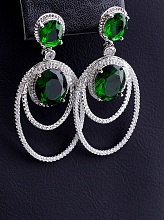 картинка Серьги 'XUPING' Фианит (родий) от магазина Wolves