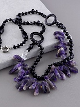 картинка Бусы Агат Аметист Горный хрусталь 81 см от магазина Wolves