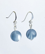 картинка Элитные Серьги Опал (серый) №1 от магазина Wolves