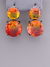 картинка Серьги 'Juleeze' Фианит (хром) от магазина Wolves