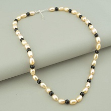 картинка Бусы 'SUNSTONES' Жемчуг Серебро(925) 48 см от магазина Wolves