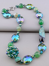 картинка Бусы Агат Чешский хрусталь 52 см от магазина Wolves