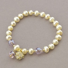 картинка Браслет 'Fashion' Жемчуг Чешский хрусталь 18 см от магазина Wolves