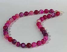 картинка Элитные Бусы Агат(Розовый) на карабине от магазина Wolves