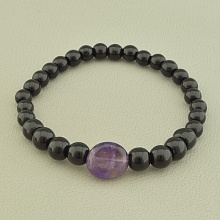 картинка Браслет 'SUNSTONES' Агат Аметист 18 см от магазина Wolves