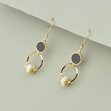 картинка Серьги 'Saiya' Фианит (позолота 18к (лимонная)) от магазина Wolves