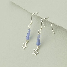 картинка Серьги 'SUNSTONES' Танзанит Серебро(925) от магазина Wolves