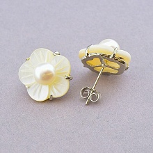 картинка Серьги Перламутр Жемчуг от магазина Wolves