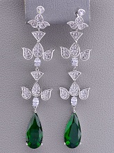 картинка Серьги Фианит 'XUPING' (родий) от магазина Wolves