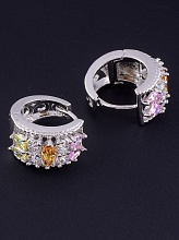 картинка Серьги 'XUPING' Фианит (родий) от магазина Wolves