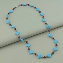 картинка Бусы 'SUNSTONES' Бирюза Чешский хрусталь 56 см от магазина Wolves