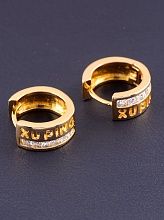 картинка Серьги Фианит 'XUPING' (позолота 18к) от магазина Wolves