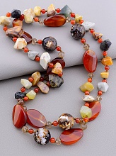 картинка Бусы Сердолик Яшма Агат 110 см от магазина Wolves