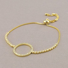 картинка Браслет 'Saiya' Фианит 17 см (позолота 18к (лимонная)) от магазина Wolves