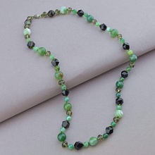 картинка Бусы 'SUNSTONES' Агат Чешский хрусталь 56 см от магазина Wolves