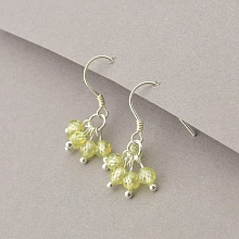 картинка Серьги 'SUNSTONES' Циркон Серебро(925) от магазина Wolves