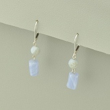 картинка Серьги 'SUNSTONES' Сапфирин Серебро(925) от магазина Wolves