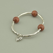 картинка Браслет 'SUNSTONES' Золотой Песок 18 см от магазина Wolves