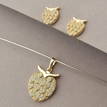 картинка Серьги+Кулон 'XUPING' Фианит  (позолота 18к) от магазина Wolves