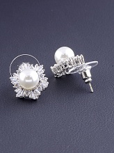 картинка Серьги 'Big Dipper' Фианит (родий) от магазина Wolves