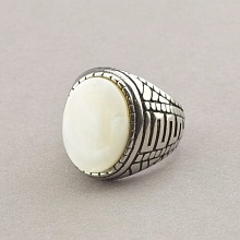 картинка Кольцо 'Stainless Steel' Перламутр Медицинская сталь 316L от магазина Wolves