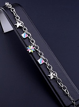 картинка Браслет 'XUPING' Эмаль 18 см (родий) от магазина Wolves