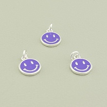 картинка Серебряный кулон (925) с эмалью, фиолетовый от магазина Wolves