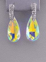 картинка Серьги 'Juleeze' Фианит (родий) от магазина Wolves