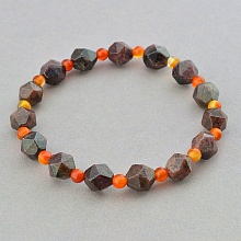 картинка Браслет 'SUNSTONES' Гранат Сердолик 18 см от магазина Wolves