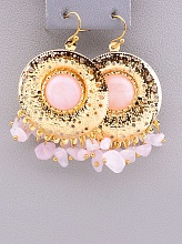 картинка Серьги 'Stainless Steel' Розовый кварц от магазина Wolves