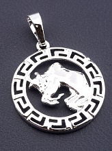 картинка Кулон Телец 'XUPING' (родий) от магазина Wolves