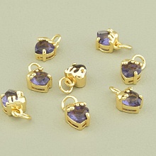 картинка Кулон Фианит 9х6мм (позолота 18к) от магазина Wolves