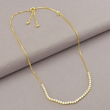 картинка Подвеска 'Saiya' Фианит 42 см (позолота 18к (лимонная)) от магазина Wolves