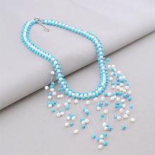 картинка Бусы Жемчуг Бирюза 41 см от магазина Wolves