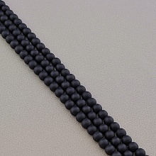 картинка Нитка Шунгит 38 см 6 5 мм (Без замка) от магазина Wolves