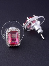 картинка Серьги Фианит 'Saiya' (родий) от магазина Wolves