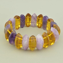 картинка Браслет Аметист Цитрин 19 см от магазина Wolves
